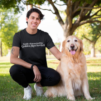 T-shirt Facilement Distrait Par Les Amoureux De Chiens Ret