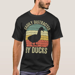 T-shirt Facilement Distrait Par Les Canards Cadeau Drôle P