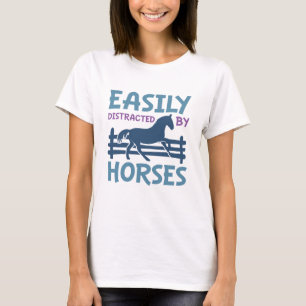 T-shirt Facilement Distrait Par Les Chevaux