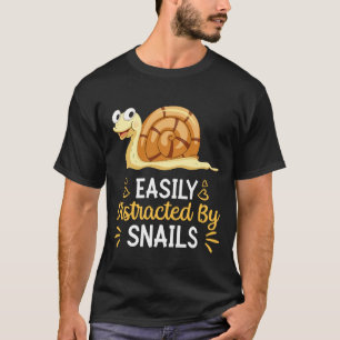 T-shirt Facilement distrait par les escargots