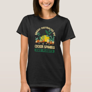 T-shirt Facilement Distrait Par Les Espagnols Cocker Et Le