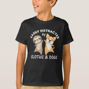 T-shirt Facilement Distrait Par Les Fentes Et Chiens Hund 