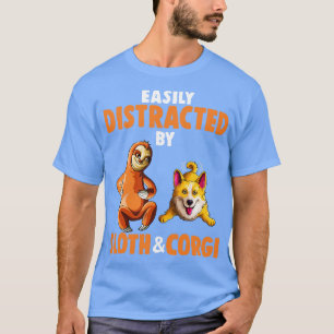 T-shirt Facilement distrait par les fentes et Corgi Welsh