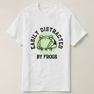 T-shirt Facilement Distrait Par Les Grenouilles Drôle Gren