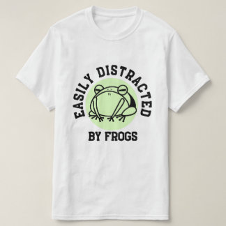 T-shirt Facilement Distrait Par Les Grenouilles Drôle Gren