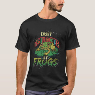 T-shirt Facilement Distrait Par Les Grenouilles Pour Noël