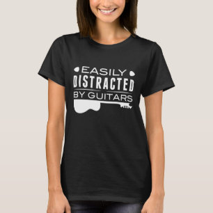 T-shirt Facilement Distrait Par Les Guitares