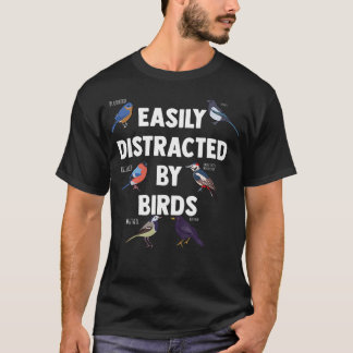T-shirt Facilement Distrait Par Les Oiseaux Passereaux
