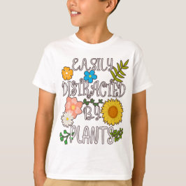 T-shirt Facilement Distrait Par Les Plantes