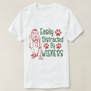 T-shirt Facilement Distrait Par Les Saucisses Amusant Amat