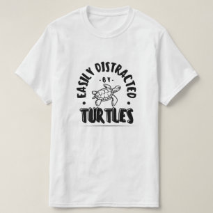 T-shirt Facilement distrait par les tortues Drôle