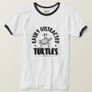 T-shirt Facilement distrait par les tortues Drôle
