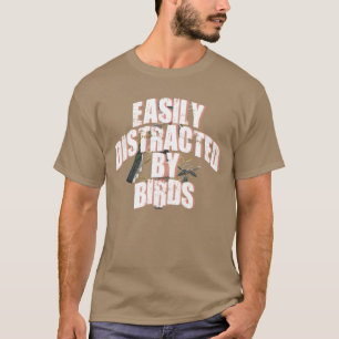 T-shirt Facilement Distrait Par Oiseaux Oiseau Amoureux fi
