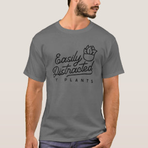 T-shirt Facilement Distrait Par Plante Gardener Gardening 