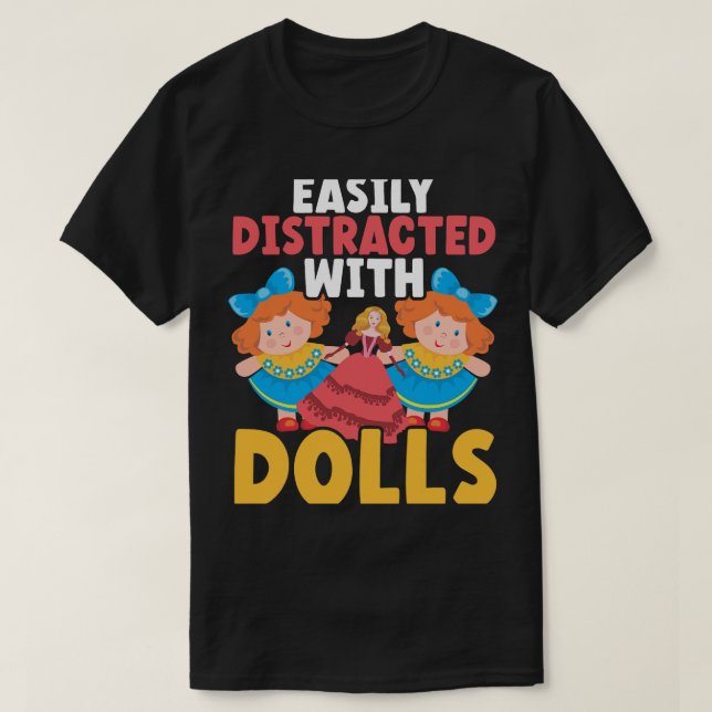 T-shirt Facilement Distrait Par Poupées Collector Plangono (Design devant)