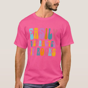 T-shirt Facilement Distrait Par Rocks Géologie Professeur 