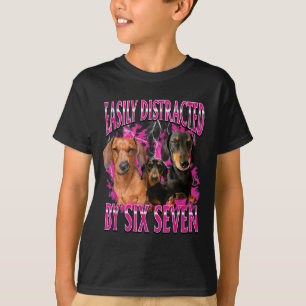 T-shirt Facilement Distrait Par Six Sept 67 Mème Dachshund