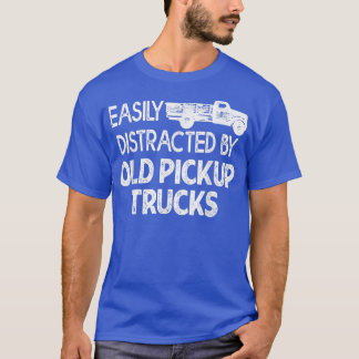 T-shirt Facilement Distrait Par Vieux Camions De Ramassage