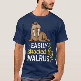 T-shirt Facilement Distrait Par Walrus