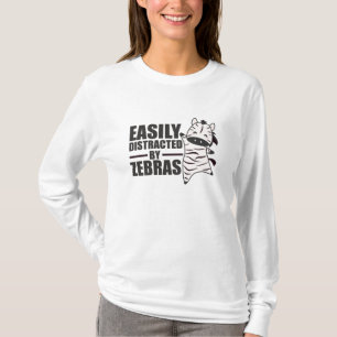 T-shirt Facilement Distrait Par Zebras - Sweet Zebra Zoo