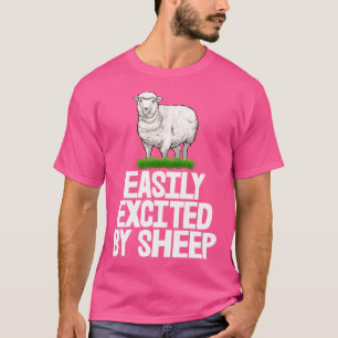 T-shirt Facilement Excitée Par Les Moutons Moutons Moutons