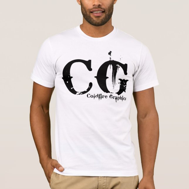 T-shirt Facteur de blanc de CG. (Devant)