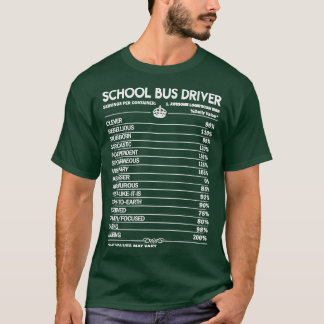 T-shirt Facteurs quotidiens du conducteur de bus scolaire 