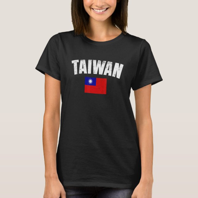 T-shirt Faded Taiwanese Flag Distressed Flag Of Taiwan Ret (Devant)
