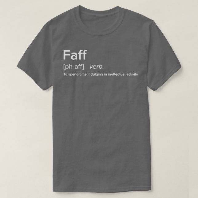 T-shirt Faff British Slang Defined Collection (Design devant)
