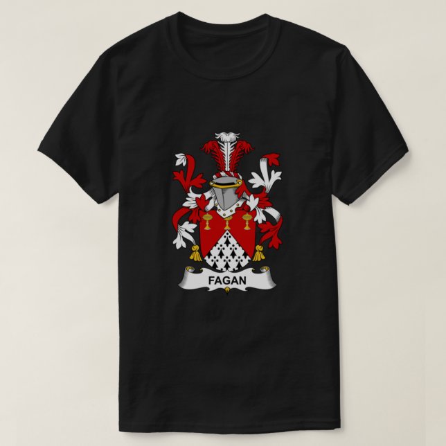 T-shirt Fagan Coat of Arms - Family Crest Shirt  (Design devant)