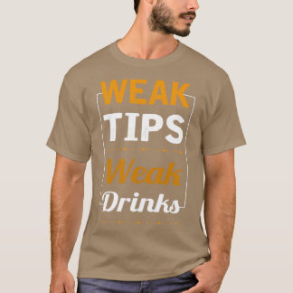 T-shirt Faible pourboire Faible Boissons Cool Bartender s