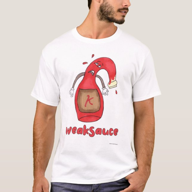 T-shirt Faible Sauce Funny Bottle Moto (Devant)
