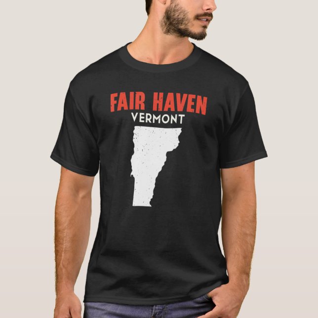 T-shirt Fair Haven Vermont USA State America Travel Vermon (Devant)