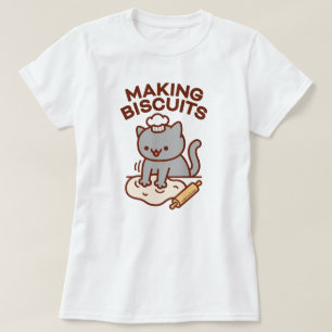 T-shirt FAIRE BISCUITS Drôle Chat