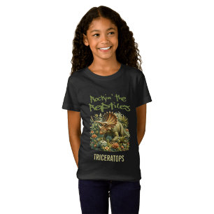 T-shirt Faire bouger les reptiles Triceratops Dinosaure