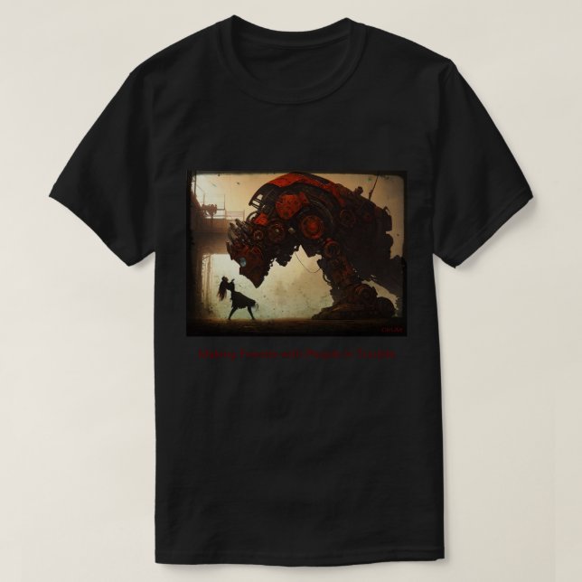 T-shirt Faire des amis avec des gens en difficulté (Design devant)