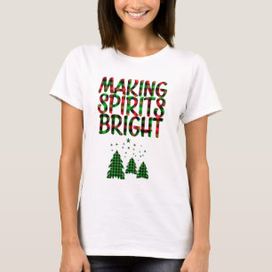 T-shirt Faire des esprits Bright Buffalo Plaid Arbre de No