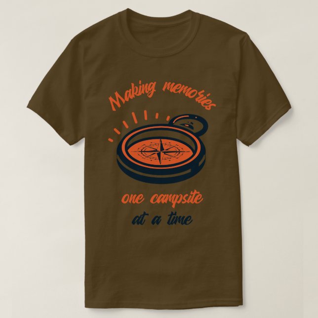 T-shirt Faire des souvenirs d'un camping à la fois 8 (Design devant)