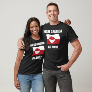 T-shirt Faire disparaître l'Amérique - Drapeau du Groenlan