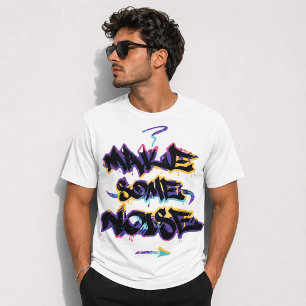 T-shirt Faire du Bruit Graffiti Urbain Lettre à Égouttemen