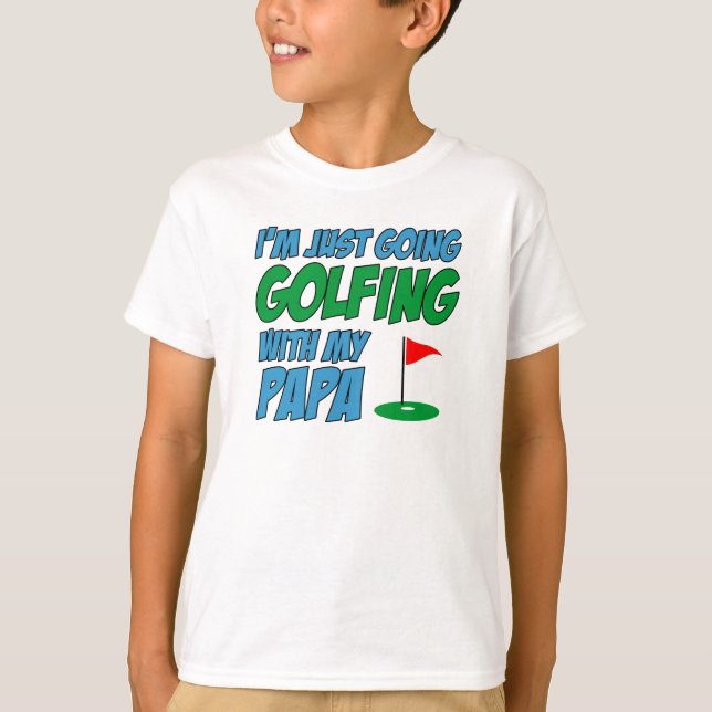 T-shirt Faire Du Golf Avec Papa Grand-Enfant (Devant)