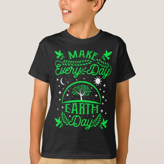 T-shirt Faire du Jour des terres quotidien (Devant)