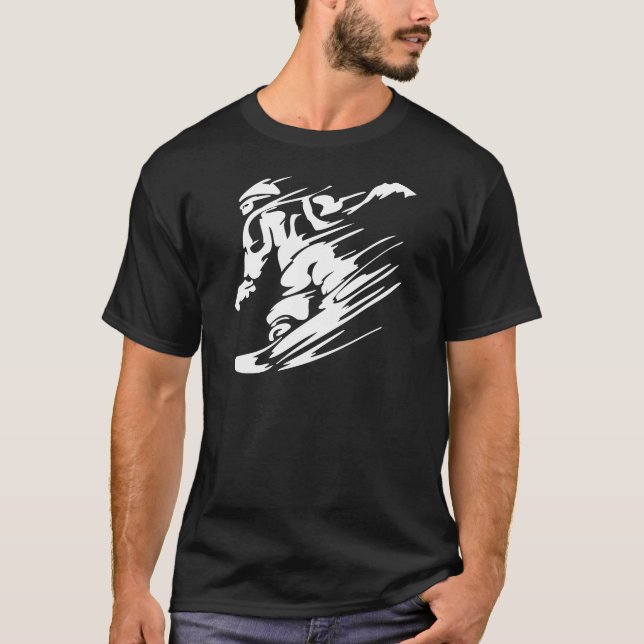 T-shirt Faire du surf des neiges le sport extrême (Devant)