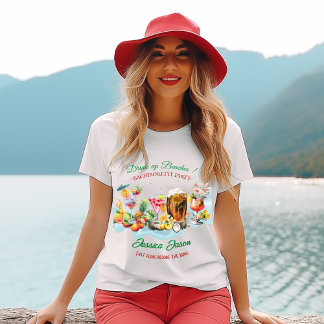 T-shirt Faire la fête Cocktail de plage Fruité Enterrement