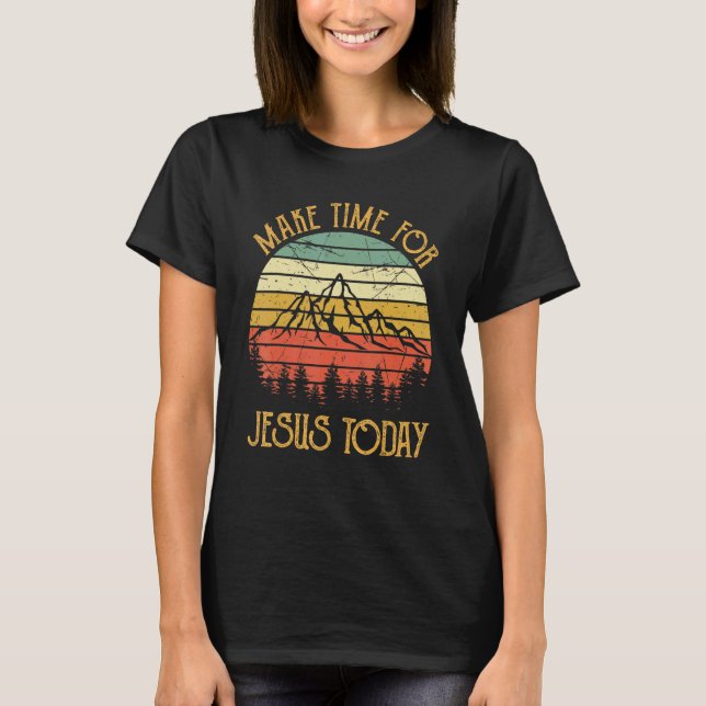 T-shirt Faire Le Temps De Jésus Aujourd'Hui Mens Filles En (Devant)