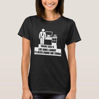 T-shirt faire les impôts est comme faire la lessive saiso