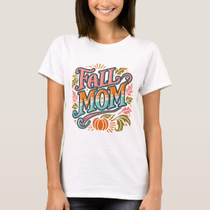 T-shirt Faire-part bébé de la maman d'automne - Automne et