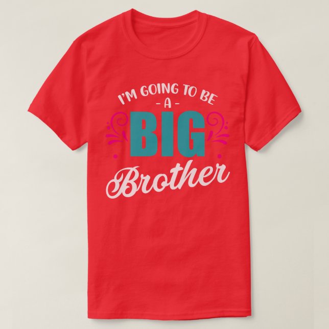 T-shirt Faire-part de naissance de grossesse frère frère f (Design devant)