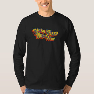 T-shirt Faire Pizza Pas Guerre Pour Pro Paix 70s Rétro Pi