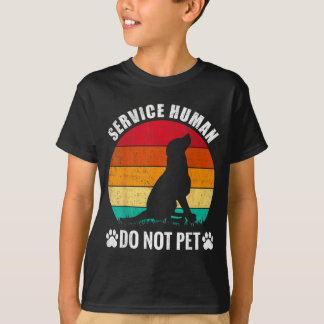 T-shirt Faire Service Humain Pas Caresser Chien